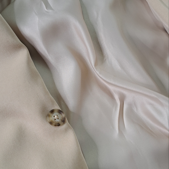 Abercrombie & Fitch Tan Short Belted Trench Coat Size Small - Picture 14 of 14